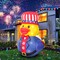 1 Set 5 ft Patriotic Inflatable Duck 4th of July Giant Inflatables Duck Outdoor Build-in LEDs Lights Blow Up Memorial Day Independence Day Decor for Car Parade Yard Patio Lawn